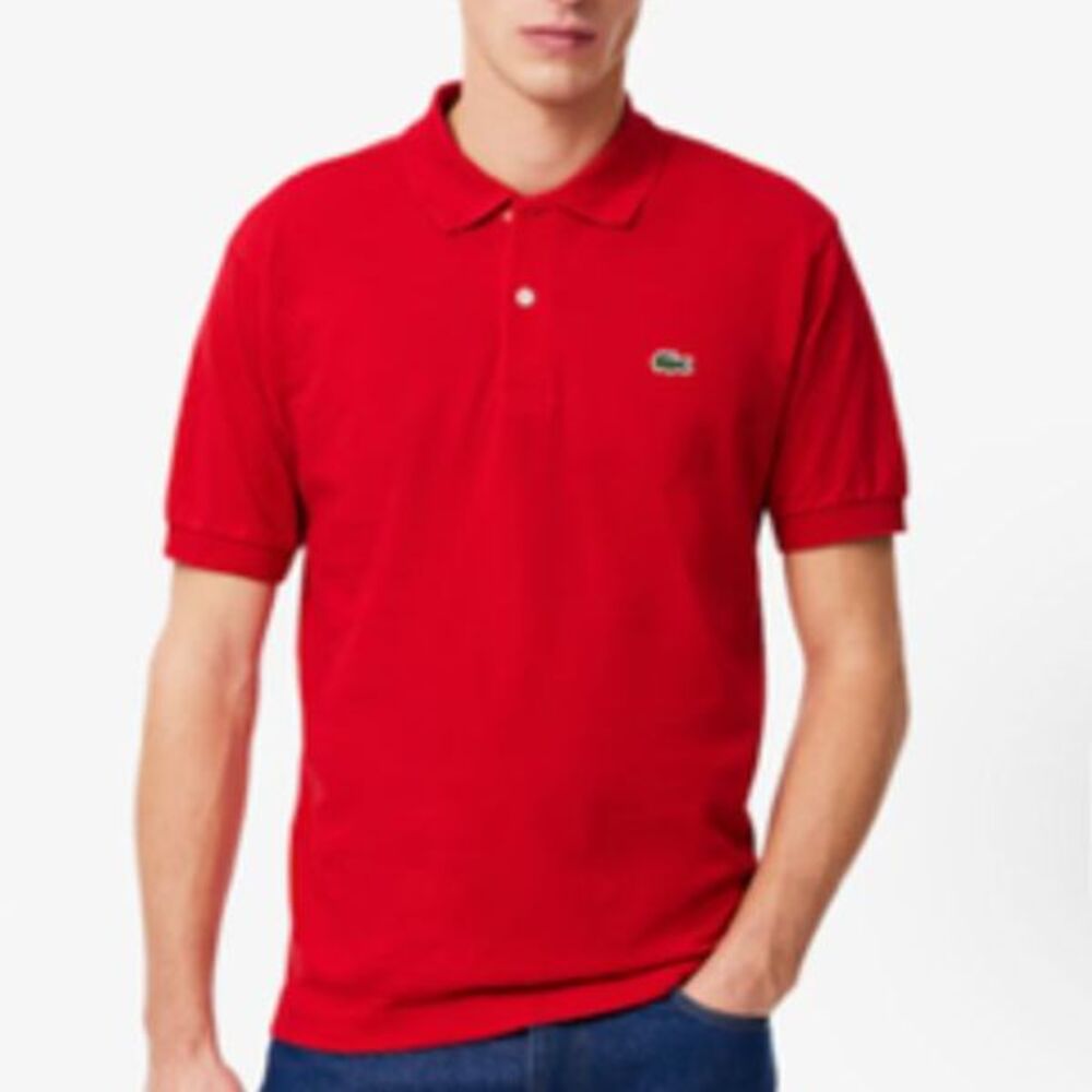 Lacoste Men's Red Pique Mesh Short Sleeve Legacy Polo Shirt Size EU 6/US XL